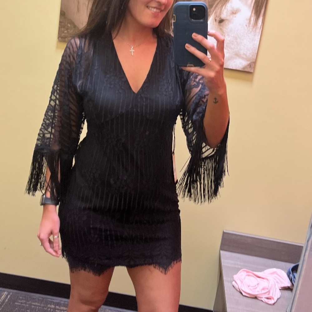 Western festival dress - black